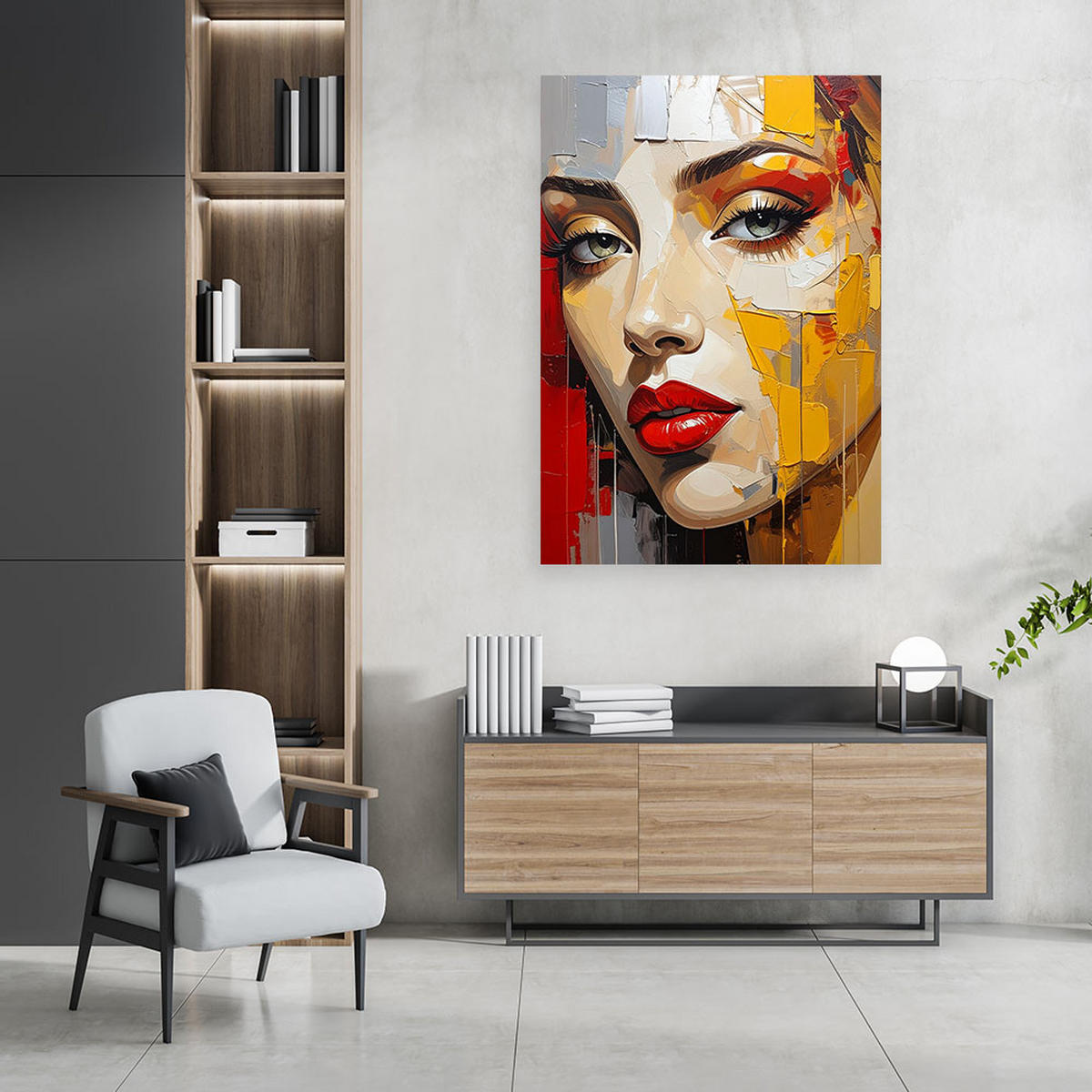 LEINWANDBILD Menschen & Charaktere 80x120cm - Multicolor, Textil (80/120cm) - Feeby