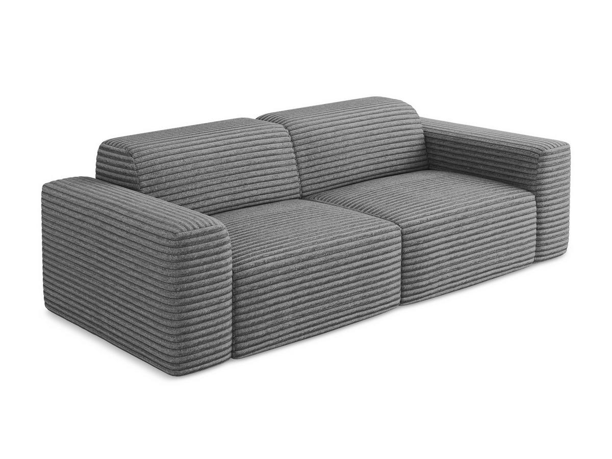 POUF Bouclé Stoff Braun - Schwarz/Mokka, Holzwerkstoff/Kunststoff (75/41/90cm) - Makamii