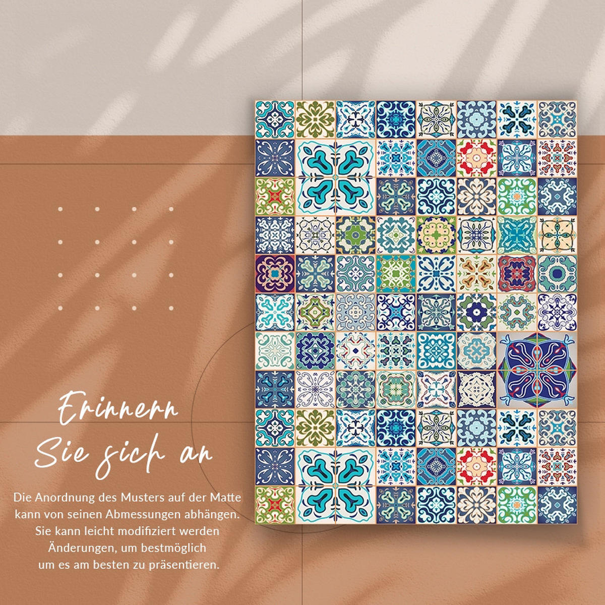 VINYL TEPPICH 150x225 cm Achtzackige Sterne - Beige, Kunststoff (150/225cm) - TULUP