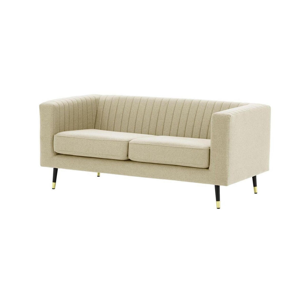 ZWEISITZER-SOFA Slender-Baku 15 - Weiß, Holz/Textil (170/71/83cm) - SLF24