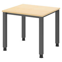 SCHREIBTISCH Serie-Q Gestell: Graphit 80/80/74 cm in Ahornfarben - Ahornfarben, Holzwerkstoff (80/80/74cm) - bümö