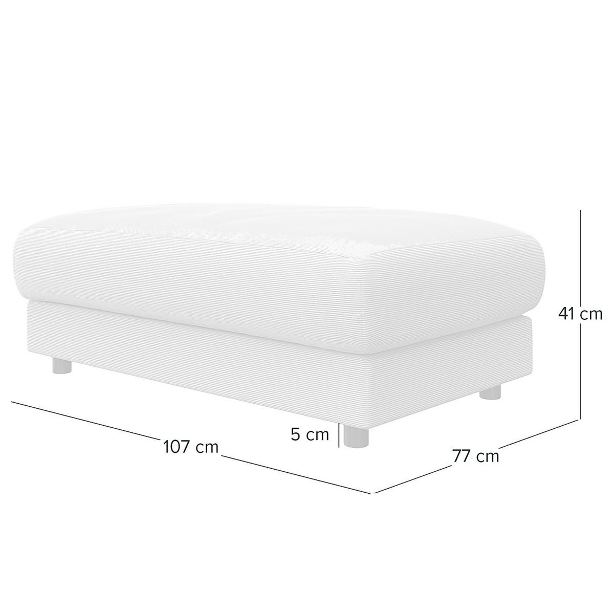 POLSTERHOCKER - Schwarz/Grau, Kunststoff/Textil (107/41/77cm) - home24