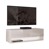 HÄNGESCHRANK TV-Möbel CALANTE 90 cm mit LED-Beleuchtung - Beige, Holzwerkstoff (90/30/35cm) - Lookway