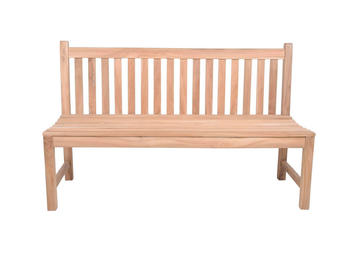 GARTENBANK Omar 3-Sitzer 150 cm ohne Armlehnen Terrassenbank - Hellbraun, Holz (150/92/60cm) - DELUKE