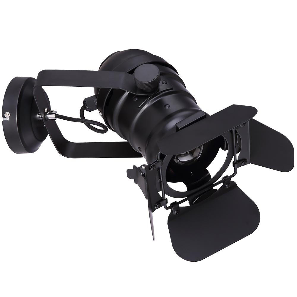 LED WANDLEUCHTE Egon Schwarz verstellbar - Schwarz, Metall (22/32/38cm)