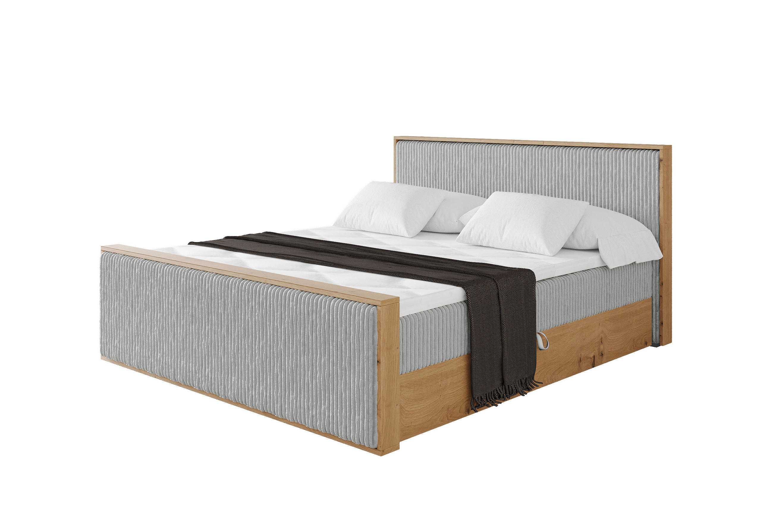 BOXBETT LOLLI9 -Z 140x200 - H4 Grau - Grau, Holzwerkstoff (140/200cm) - ALTDECOR