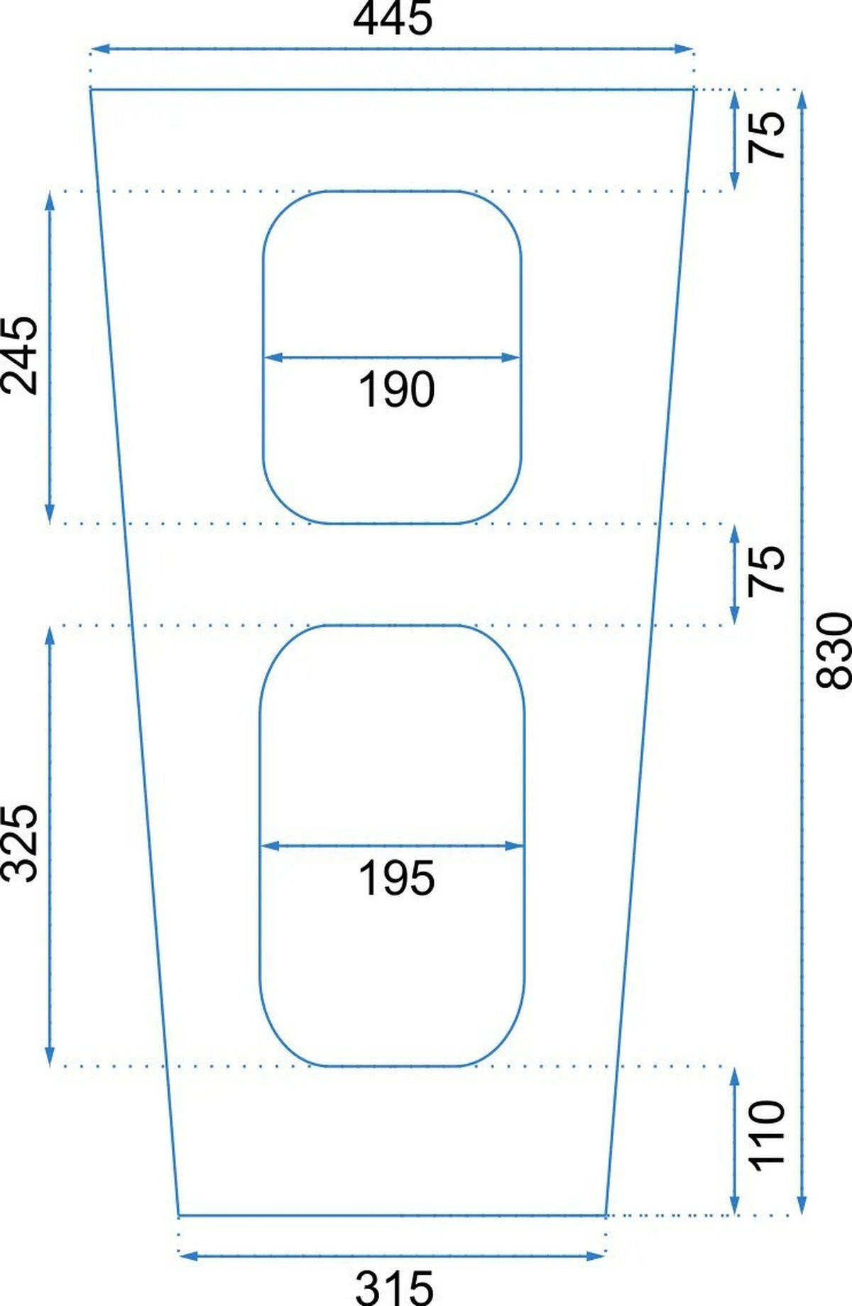 STANDWASCHBECKEN Rea Daria - Weiß, Keramik (38/83/44cm) - REA
