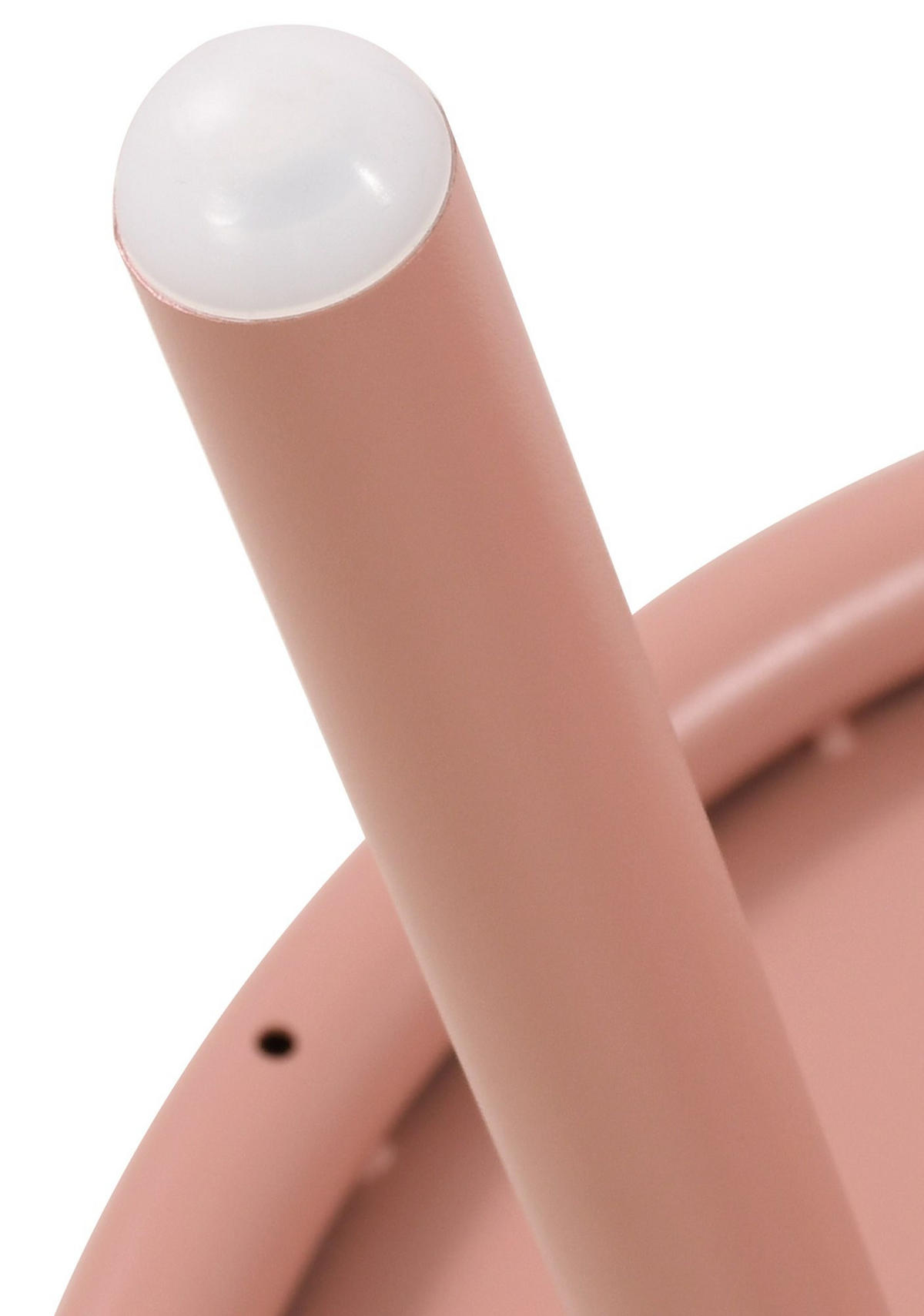 COUCHTISCH oval 80/45/45 cm Kunststoff pink - Pink, Kunststoff/Metall (45/80/45cm) - CLP