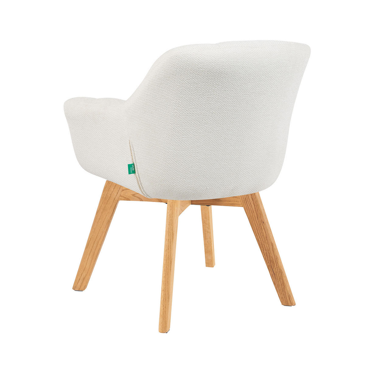 ESSZIMMERSTUHL Mika-Ava 2er-Set - Honigeiche/Creme, Eichenholz/Holz (65/81/66cm) - DUBI Möbel
