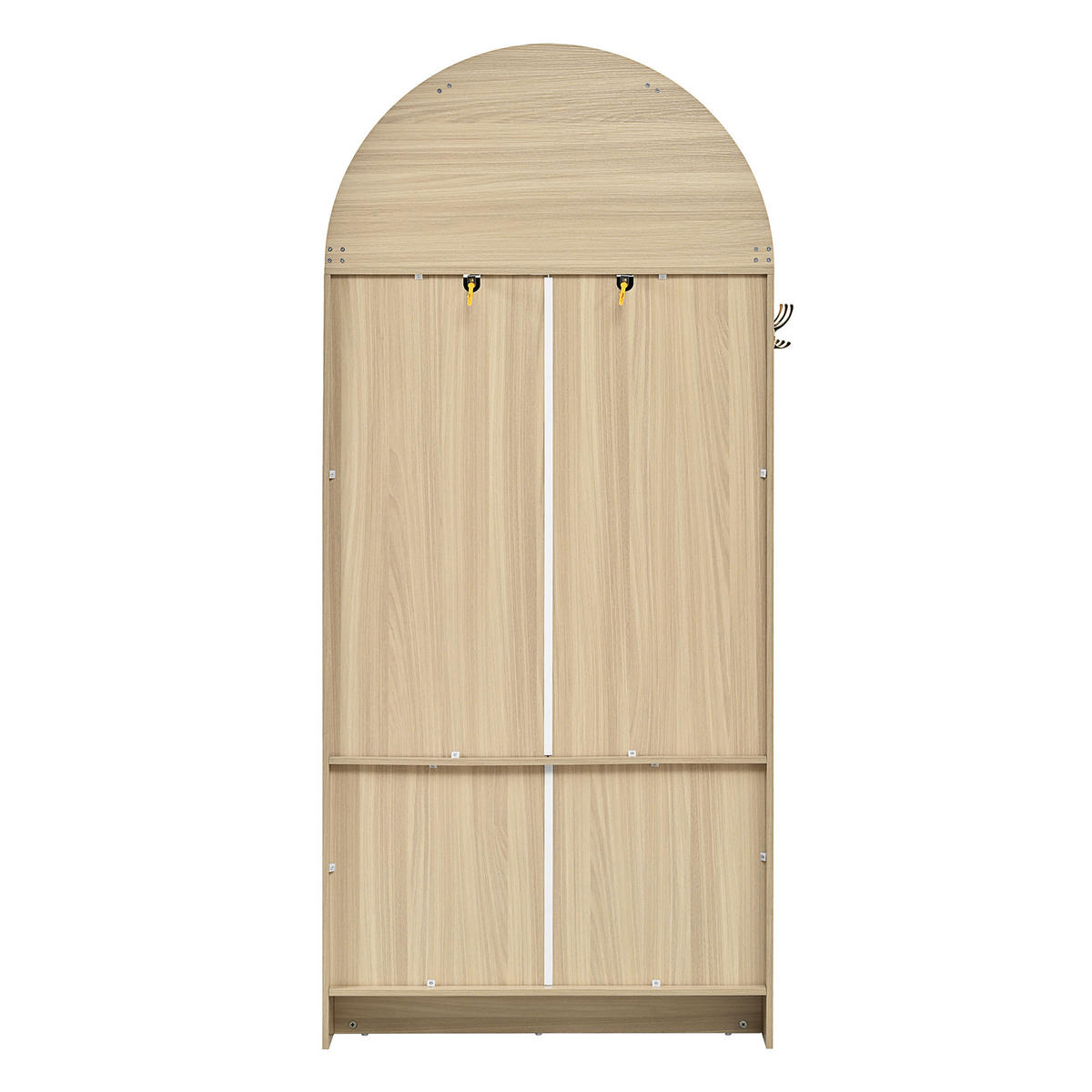 HIGHBOARD DE-37562 80/40/180 cm mit Korbgeflecht-Bogen Eichenholzfarbe - Eichefarben, Holzwerkstoff (80/180/40cm) - ComfortXL