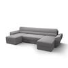 ECKSOFA REBIU2 Poso 110 mit Schlaffunktion - Grau, Textil (326/86/140cm) - Bedante