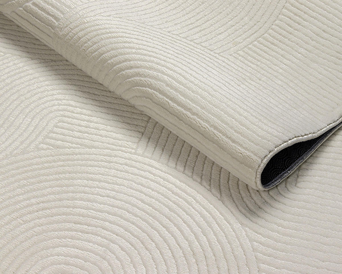 KURZFLORTEPPICH Antirutsch Geometrisch DALAR Polypropylen Creme 200 x 200 cm - Beige, Textil (200/200cm) - KADIMA DESIGN