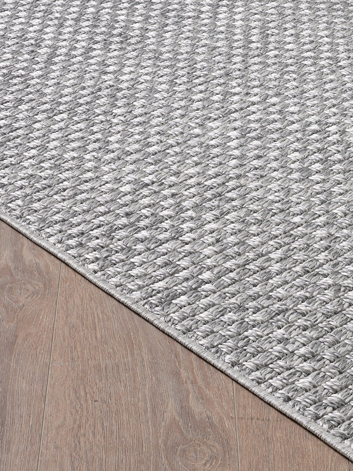 TEPPICH Flachgewebe BROYE Uni Polypropylen Grau 140 x 200 cm - Grau, Textil (140/200cm) - KADIMA DESIGN