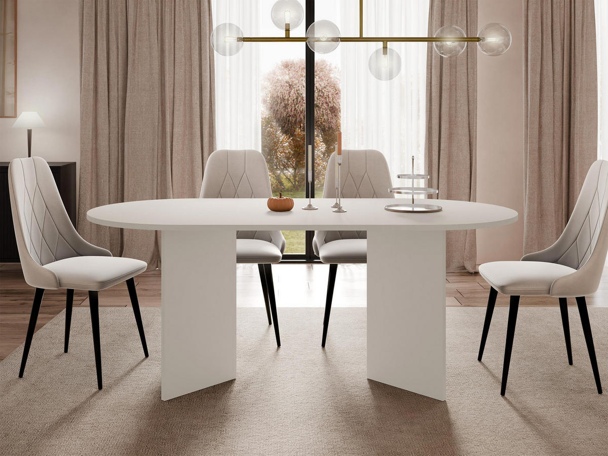 ESSTISCH Gelizo 22 mm - Sandfarben, Holzwerkstoff (90/185/75cm) - MIRJAN24