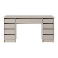 SCHREIBTISCH - 152.3 cm x 53.6 cm - holz - beige Jenemi - Beige, Holz (53.6/152.3/76cm) - Vente-Unique
