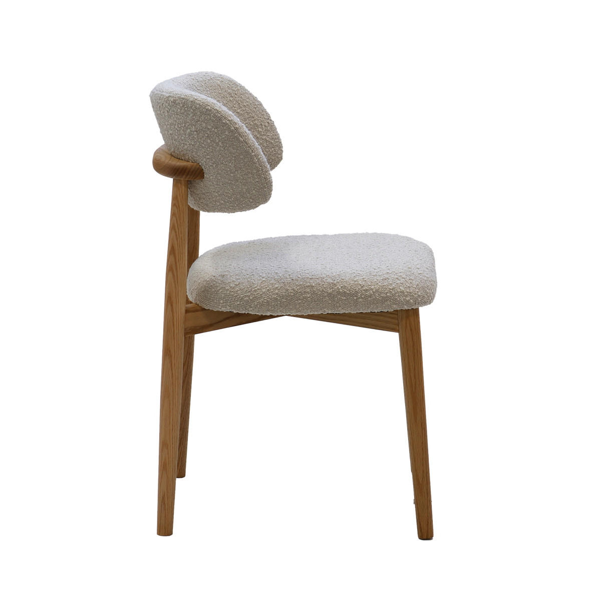 ESSZIMMERSTUHL 2er Set 2er Set aus Stoff mit Eichenholz, taupe - Taupe/Naturfarben, Holz/Textil (48/78/51cm) - Giga Meubel