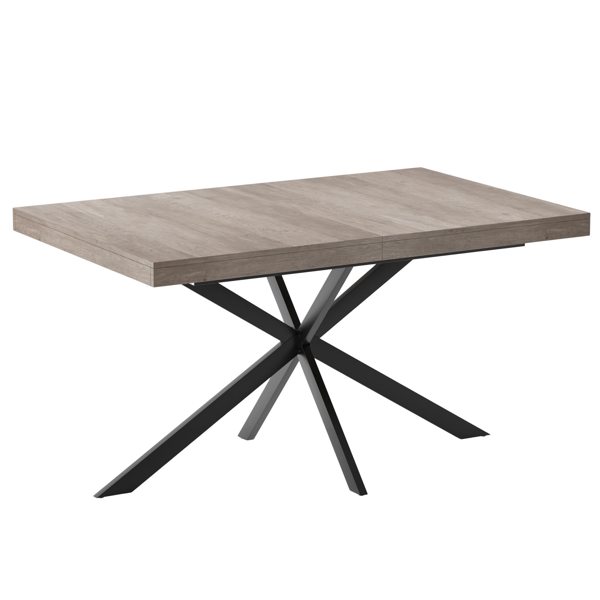 ESSTISCH Grau mit verstecktem Stauraum 140-180/80/76 cm - Grau, Holz (80/160/76cm) - Oxeza