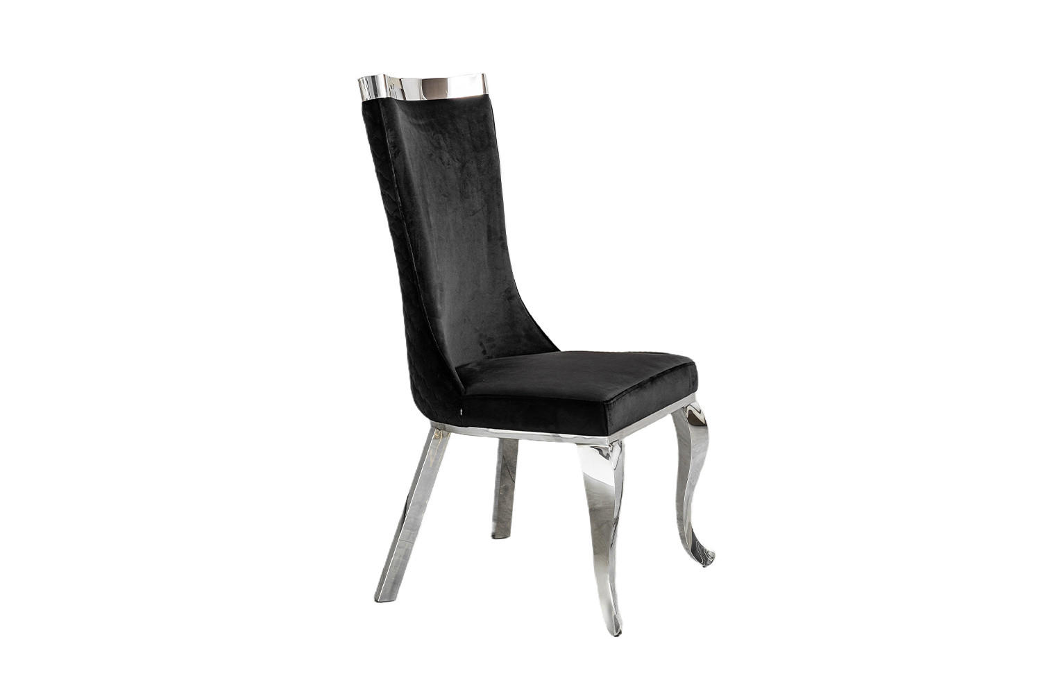 ESSZIMMERSTUHL SELENA Schwarz Velvet (1er-Set) - Schwarz, Textil (54/109/64cm) - KAWOLA