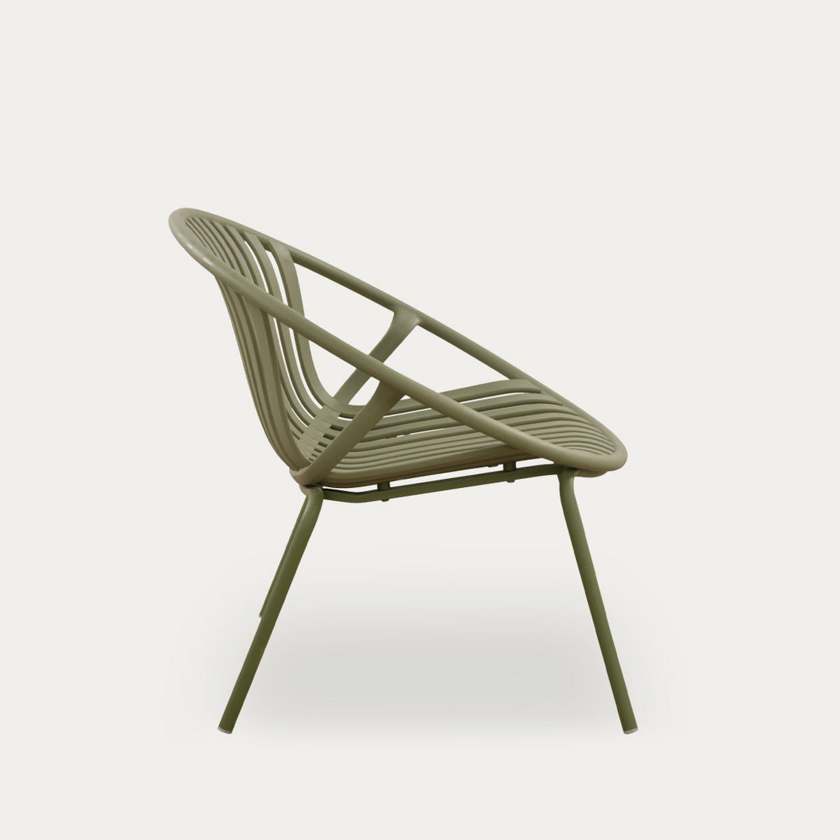 LOUNGESESSEL Barow Grün 79.5 cm x 72.5 cm - Grün, Kunststoff (79/72/71cm) - Kenay Home