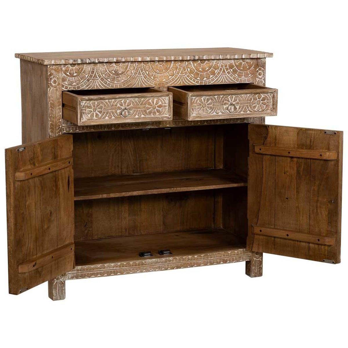 SIDEBOARD aus Holz 92x40x90 cm - Weiß, Holz (92/90/40cm) - Wanderlust