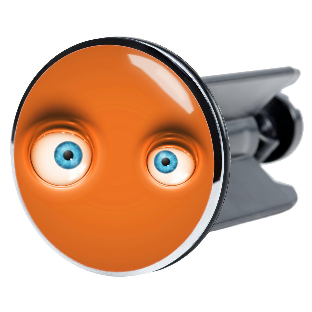 WASCHBECKENSTÖPSEL Glubschi - Orange, Kunststoff/Metall (4/7/7cm) - Sanilo