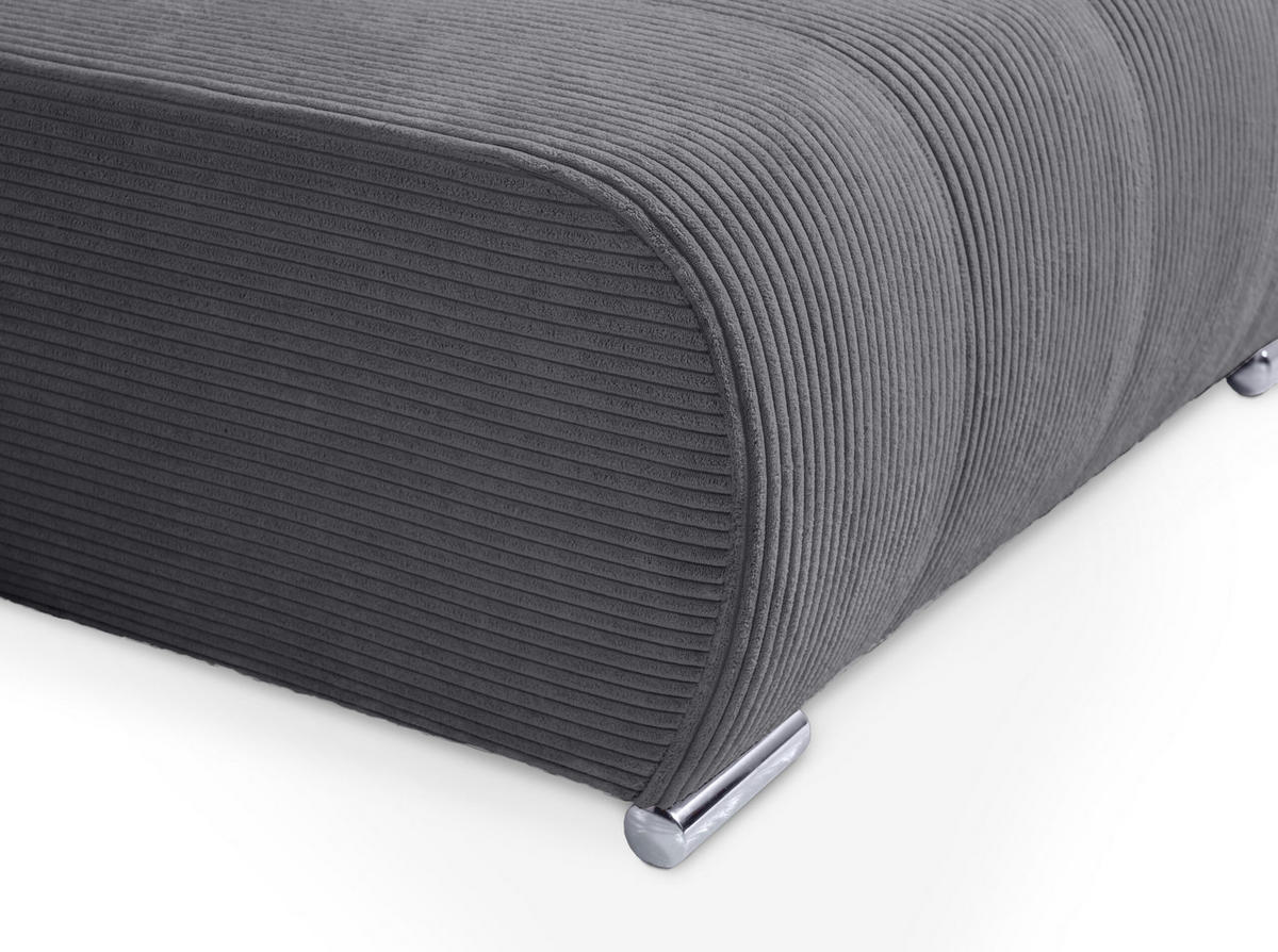 ECKSOFA mit Bettkasten Tragel L, Dunkelgrau - Grau, Textil (185/265cm) - Meblito