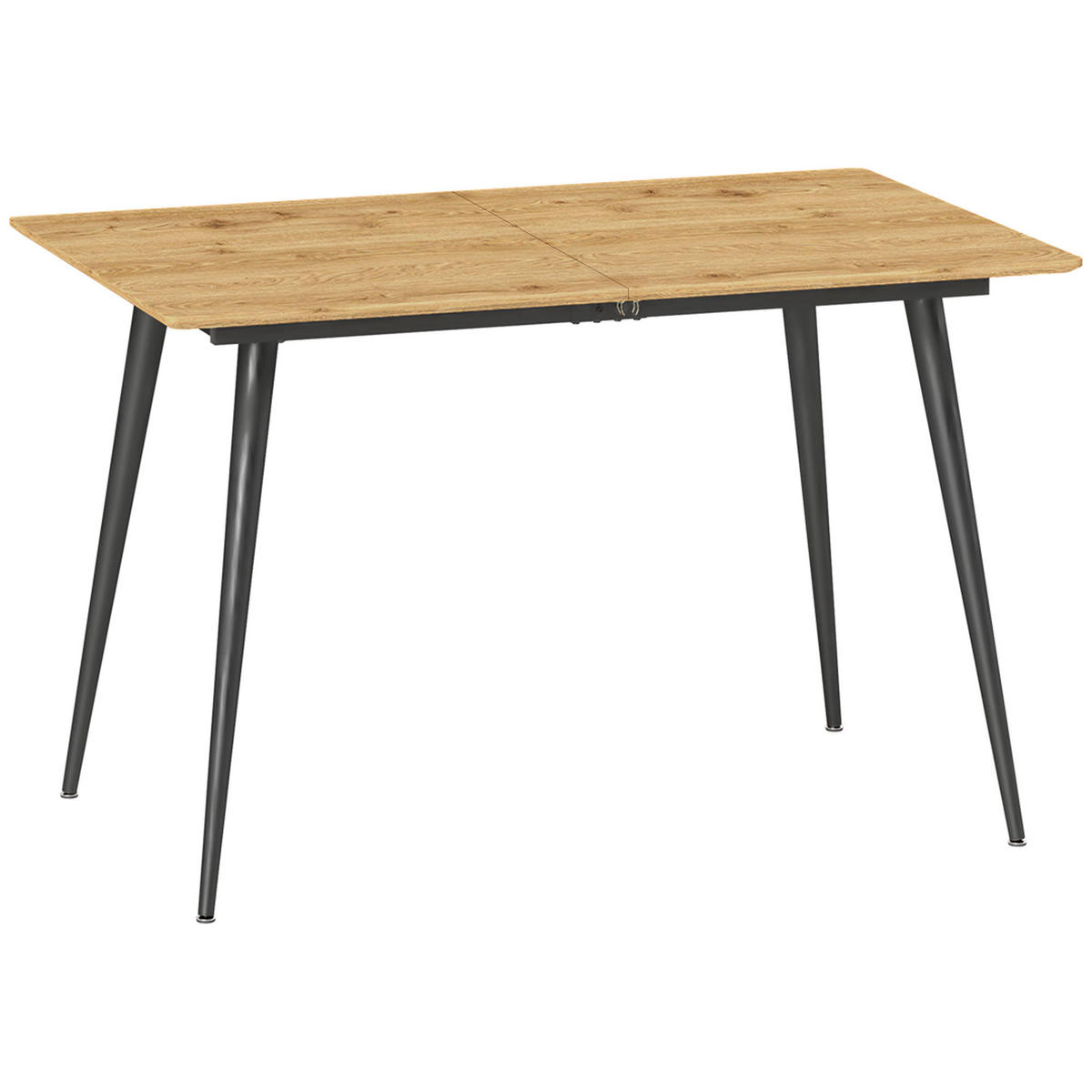 ESSTISCH ausziehbar 120/160 x 75 cm Küchentisch für 6-8 Personen Stahl, Natur - Naturfarben, Holzwerkstoff (160/75/77cm) - HOMCOM