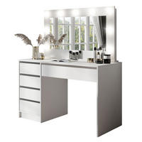 SCHMINKTISCH MADA mit Spiegel Weiß / Weiß - Weiß, Holzwerkstoff (120/142/55cm) - Lookway