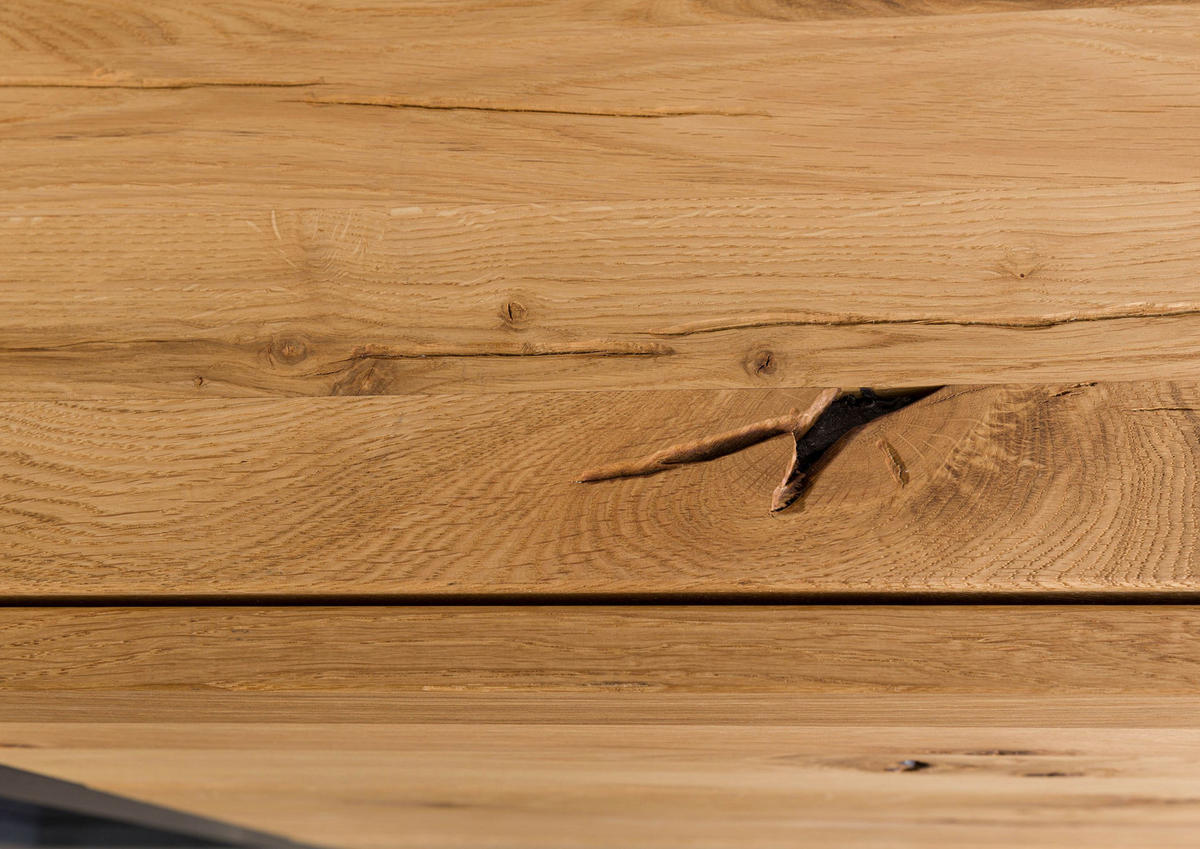 SIDEBOARD Wildeiche 196x43,5x80 natur geölt/lackiert KITZBÜHEL #125 - Naturfarben, Holz (196/80/44cm) - Massivmoebel24