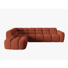 ECKSOFA links Lisa aus strukturiertem Stoff koralle 5 Sitzplätze - Koralle, Textil (234/293cm) - Micadoni