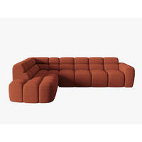 ECKSOFA links Lisa aus strukturiertem Stoff koralle 5 Sitzplätze - Koralle, Textil (234/293cm) - Micadoni