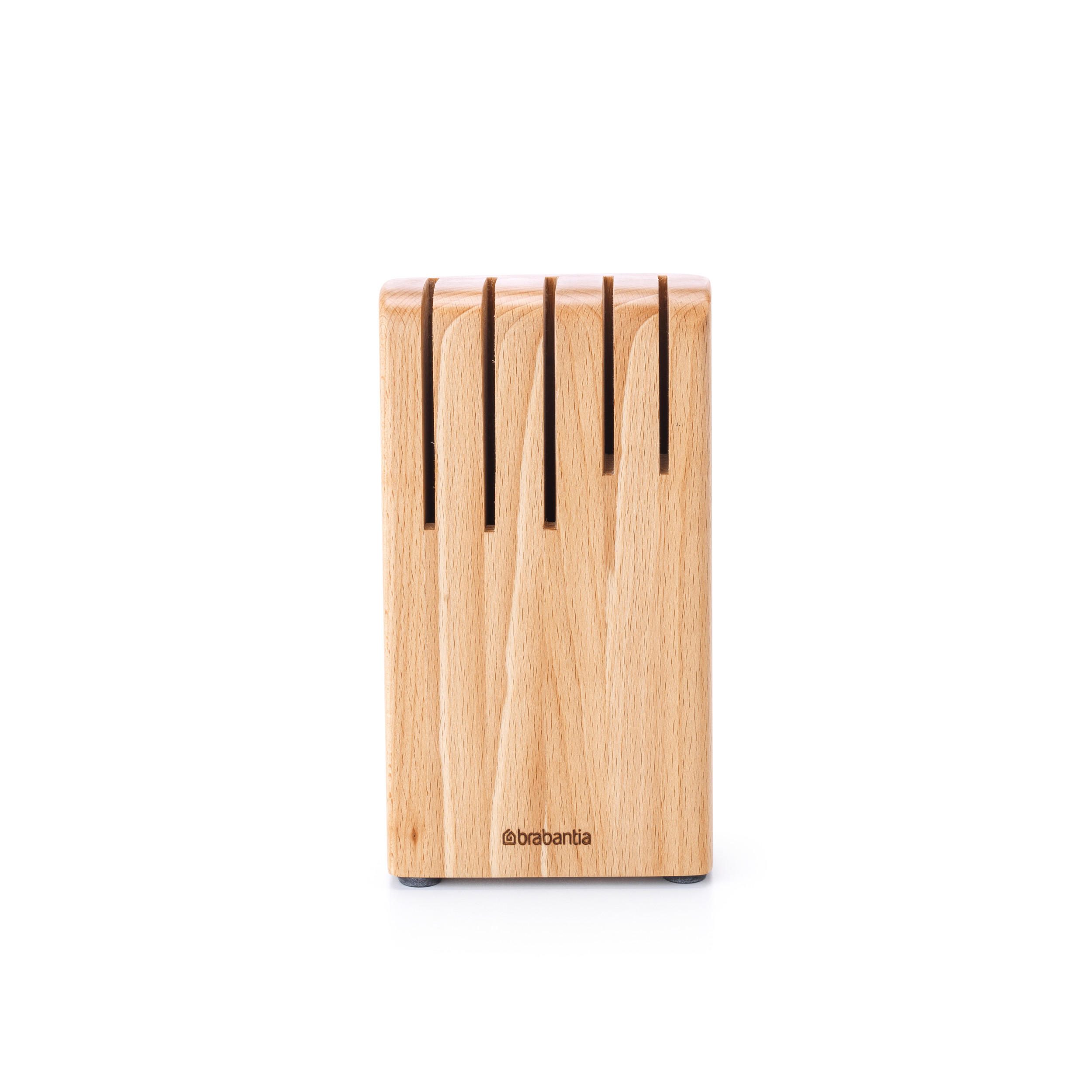 MESSERBLOCK Profile aus Holz, für 5 Messer, Matt Steel - Silberfarben, Metall (11.9/24.2/14cm) - Brabantia