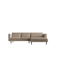 ECKSOFA L-form Dani Stoff Poso Dunkelbeige Rechts - Cappuccino, Holz (281/174cm) - Kaiser Möbel