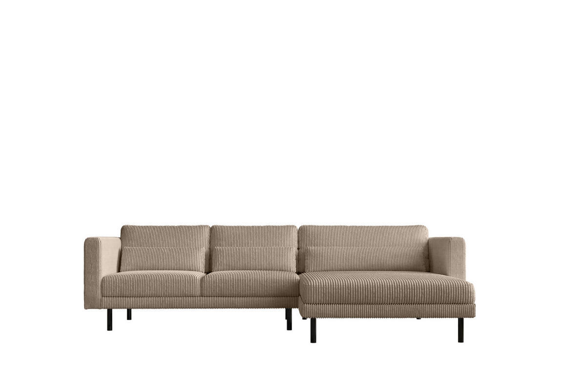 ECKSOFA L-form Dani Stoff Poso Dunkelbeige Rechts - Cappuccino, Holz (281/174cm) - Kaiser Möbel