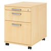 ROLLCONTAINER - mit Hängeregistratur 58/42,8/59 cm in Ahornfarben Chromgriff (Metall) - Ahornfarben, Holzwerkstoff (42.8/59/58cm) - bümö