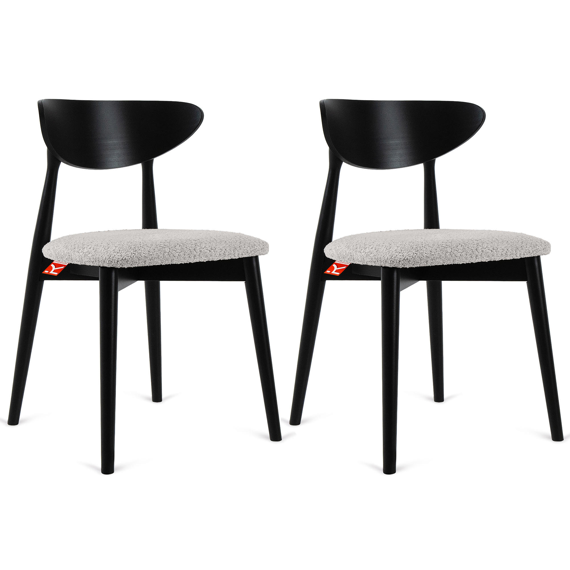 Konsimo® Holzstuhl Schwarz, Grau 47x79x45 cm