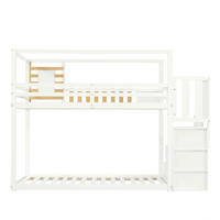 ETAGENBETT Kiefernholz 90/200 cm Weiß - Weiß, Holz - Raumix