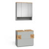 BADMÖBEL-SET Eden Grau/Artisan 2 Teile - Hellgrau/Grau, Holzwerkstoff (70/64.5/37cm) - Vicco