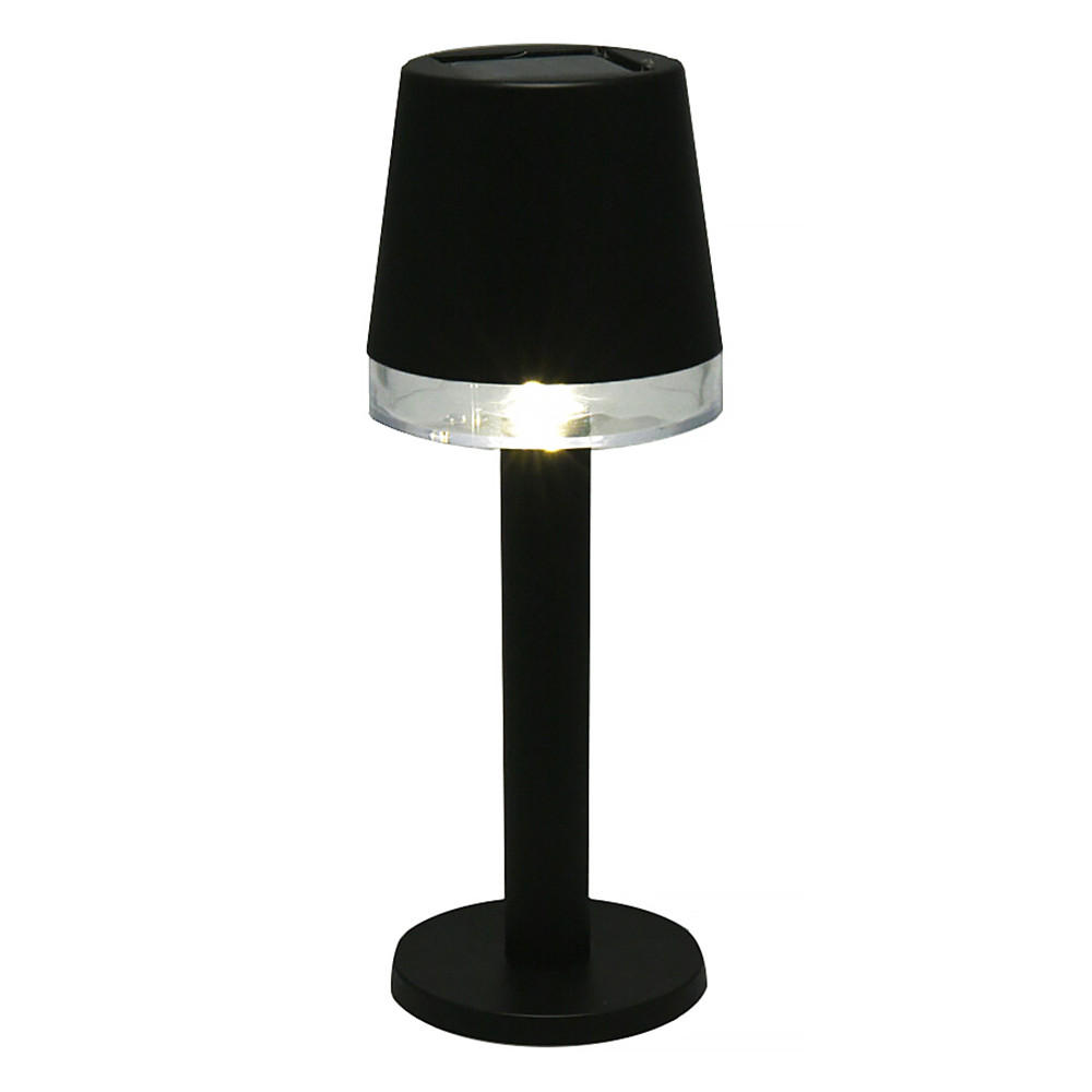 Mondex SOLÁRNÍ LAMPA, plast, černá