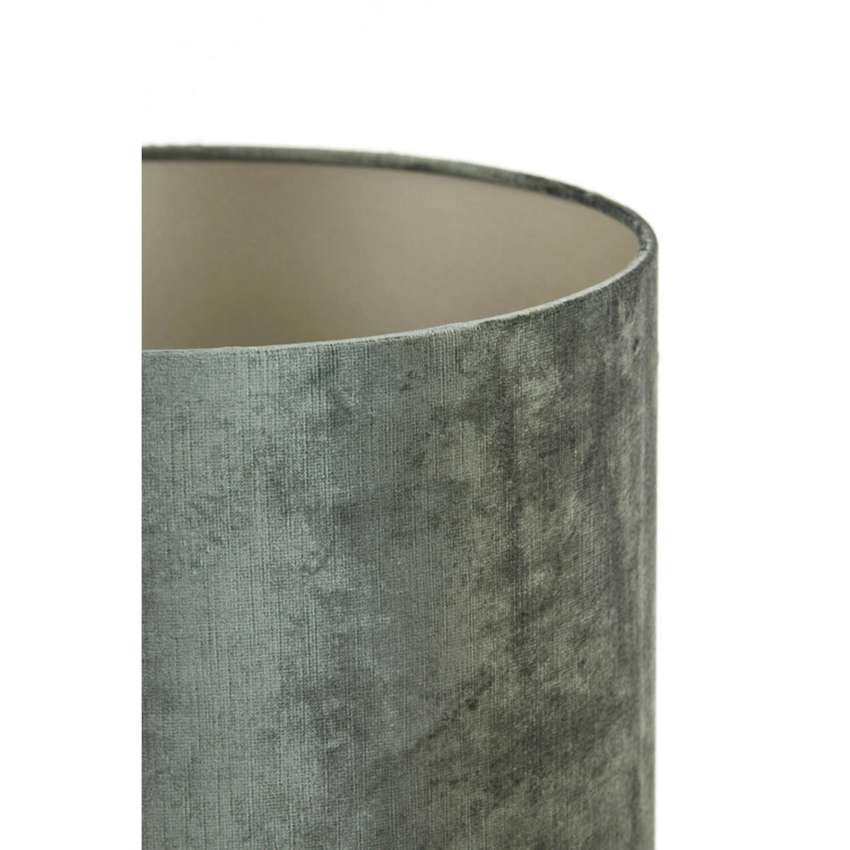 LAMPENSCHIRM GEMSTONE Ø50x38 cm, Samt, Anthrazit - Anthrazit, Textil (50/50/38cm) - Light & Living