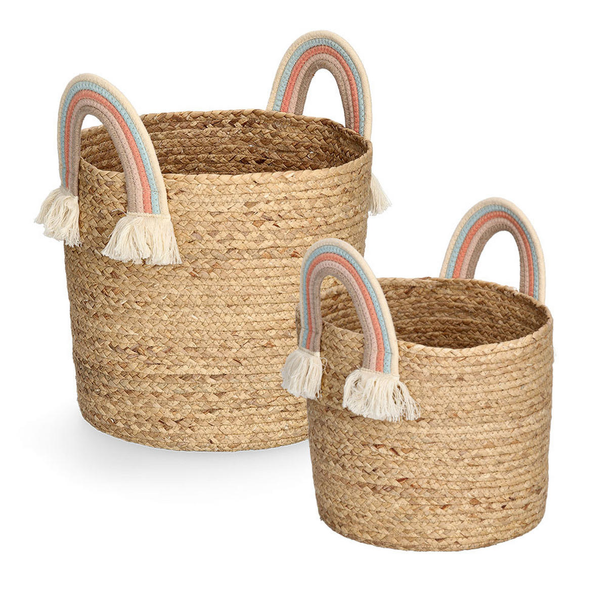AUFBEWAHRUNGSKORB aus Seegras 30/30/30 cm - Braun, Naturmaterialien (30/30cm) - ZELLER