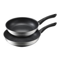 PFANNENSET Alfons, Edelstahl, Induktion, Antihaftbeschichtung, 2-teilig - Edelstahlfarben, Kunststoff/Metall - KOPF