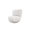 DREHSESSEL LUIS, Freistehend, Sitz drehbar 360°, 39x82x56 cm, WEISS - Weiß, Holz/Textil (82/72/66cm) - DomoHome