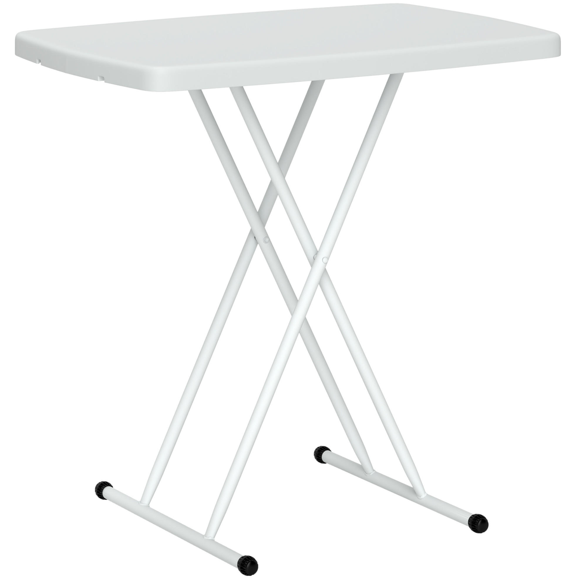 BEISTELLTISCH 76/50/74 cm, klappbar und höhenverstellbar mit Stahlgestell, Weiß - Naturfarben, Metall (76/50/74cm) - Redom