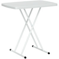 BEISTELLTISCH 76/50/74 cm, klappbar und höhenverstellbar mit Stahlgestell, Weiß - Naturfarben, Metall (76/50/74cm) - Redom
