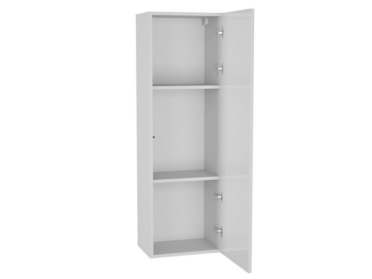HÄNGESCHRANK Weiß, Weiß Hochglanz 40/126/29 - Weiß Hochglanz/Weiß, Holzwerkstoff (40/126/29cm) - RAUMHIRSCH FURNITURE