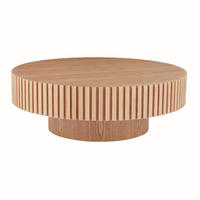 COUCHTISCH aus MDF in Natur mit handgefertigter Massivholzkante - Naturfarben, Holzwerkstoff (80/80/35cm) - Modfu