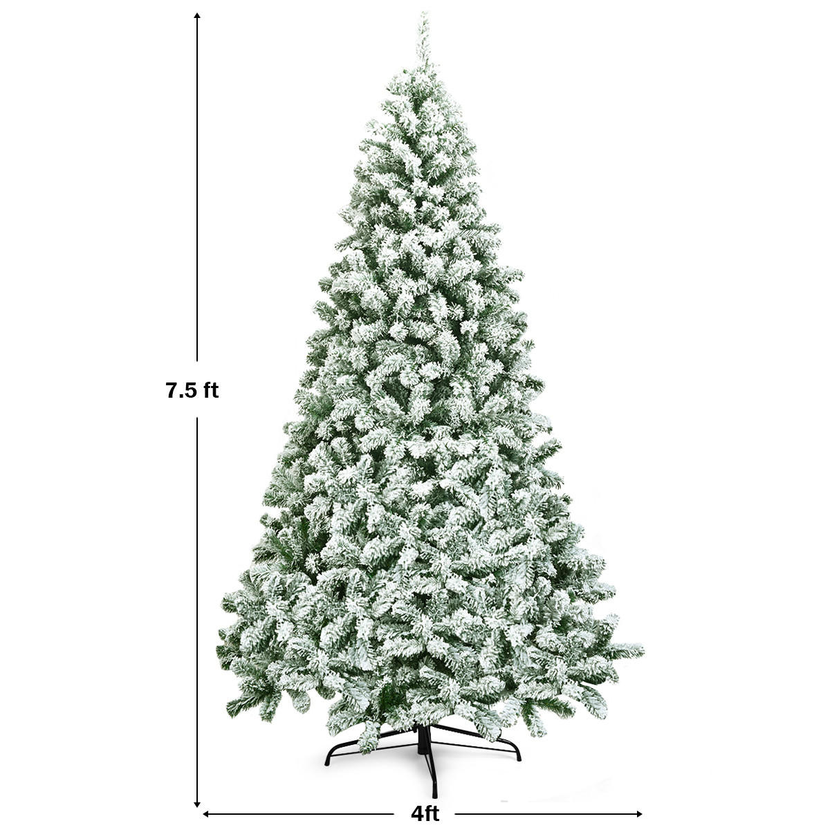 WEIHNACHTSBAUM 7.5FT Grün - Grün, Kunststoff (225cm) - COSTWAY
