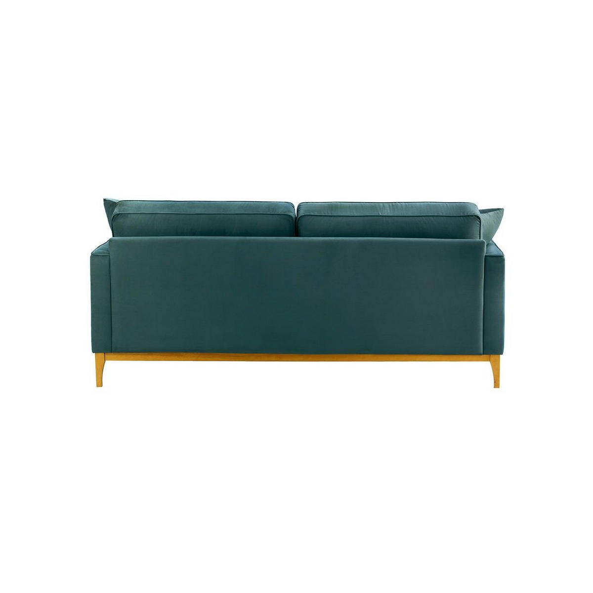 DREISITZER-SOFA Linara-Velluto 12 - Blau, Holz/Textil (201/91/95cm)