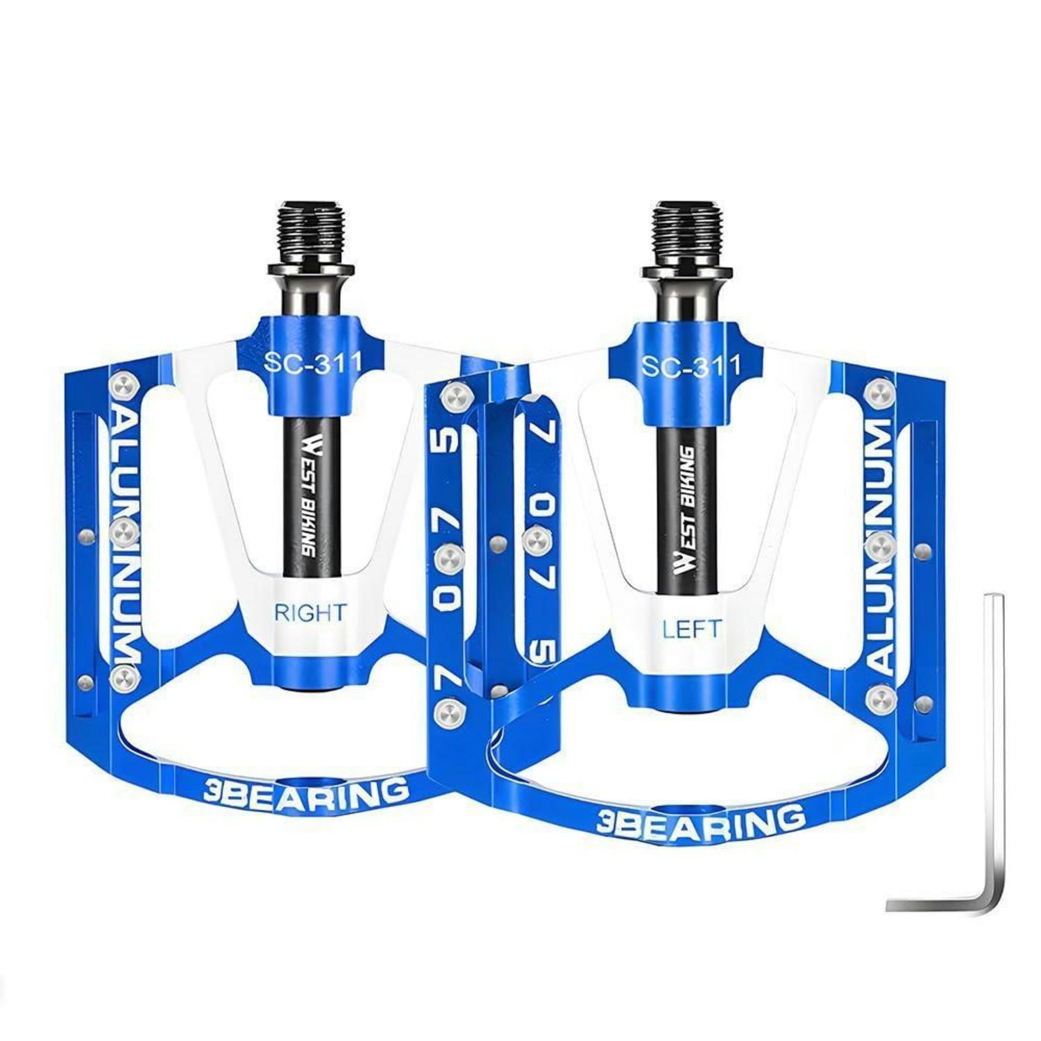 FAHRRADPEDALE Aluminium Blau 120 mm - Blau, Metall (10/1.7/12cm)